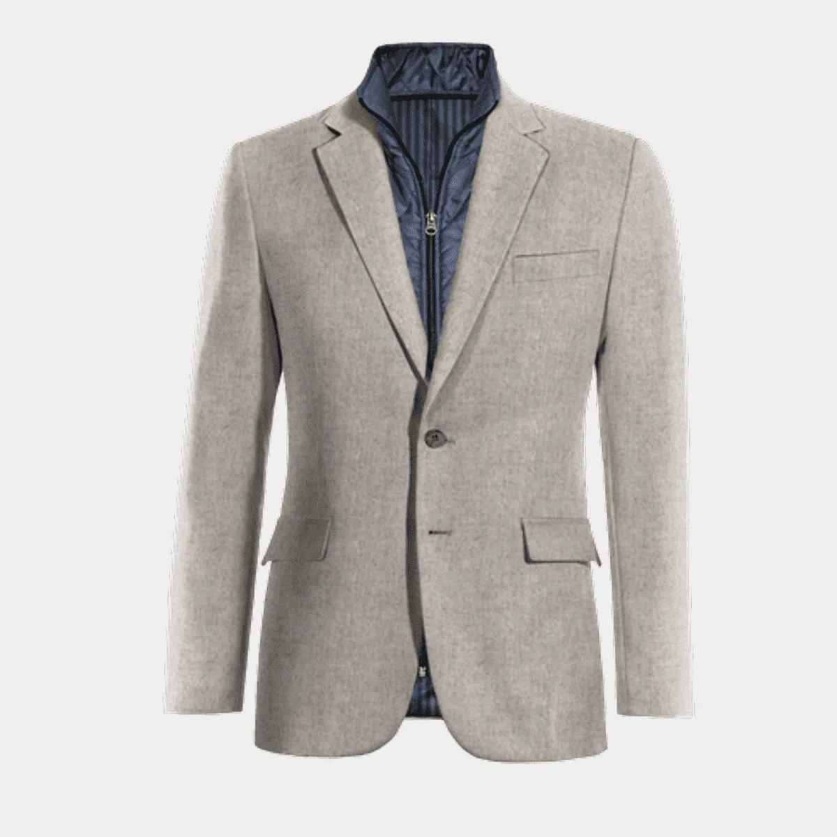 Veste grise en donegal tweed essentiel