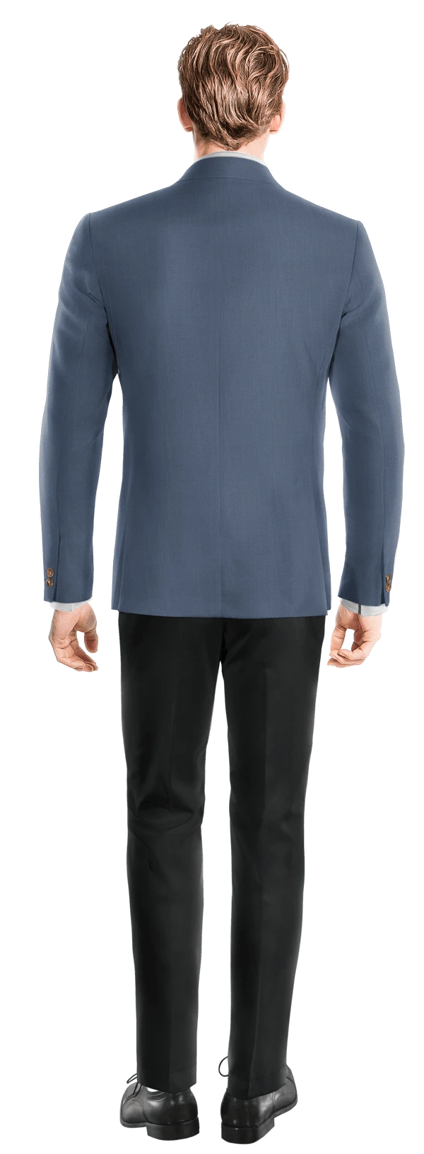 Veste Smoking croisée bleu à larges revers