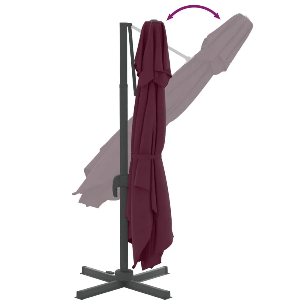 vidaXL Parasol cantilever à double toit Bordeaux Rouge 400x300 cm | vidaxl-fr