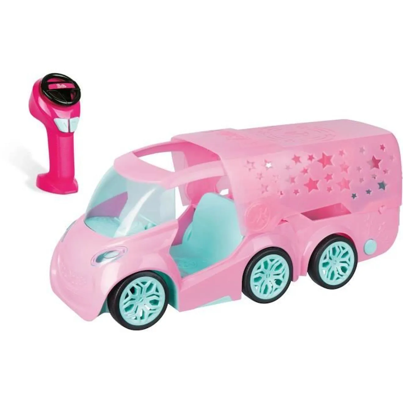 Véhicule radiocommandé - Barbie DJ Express Deluxe - Sons et lumières - 50cm rose - Mondo